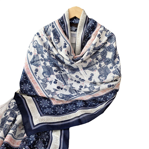 Cotton and hemp scarf black and white beach towel wholesale