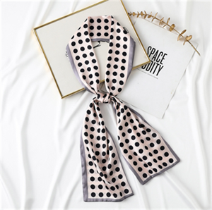 Long silk scarves printed imitation silk ribbon sweet small scarf customized wholesale
