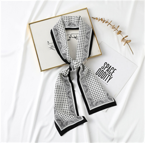 Long silk scarves printed imitation silk ribbon sweet small scarf customized wholesale