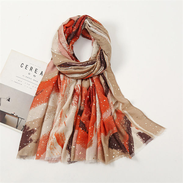 Versatile casual scarf Satin cotton thin sunscreen warm shawl wholesale