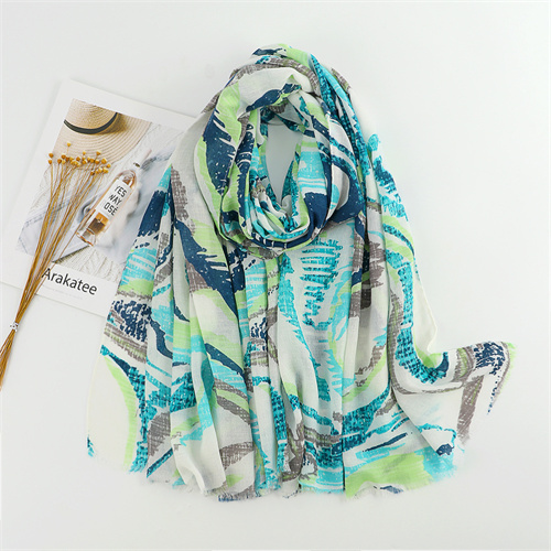 Fashion versatile cotton linen printed Scarf Shawl wholesale