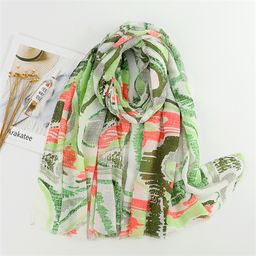 Fashion versatile cotton linen printed Scarf Shawl wholesale