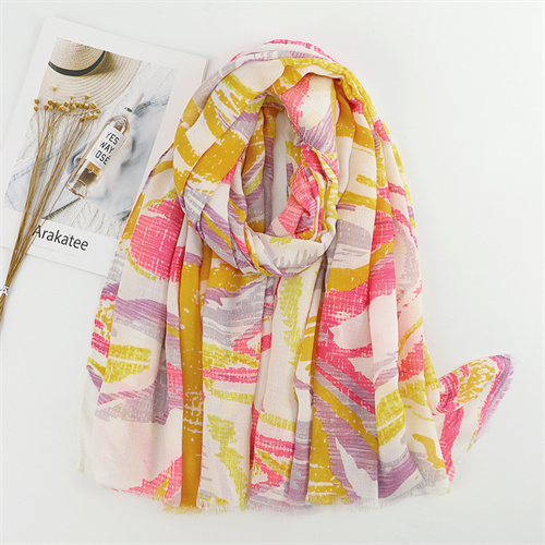 Fashion versatile cotton linen printed Scarf Shawl wholesale