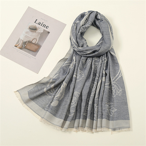 Fashion thin cotton scarf printing hot drill Baotou scarf wholesale
