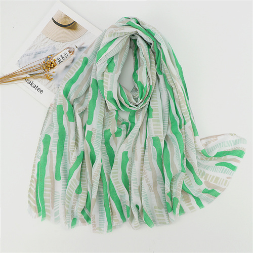 Color stripe splicing thin shawl womens fashion versatile sunscreen warm versatile scarf