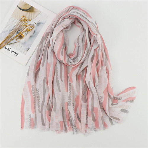 Color stripe splicing thin shawl womens fashion versatile sunscreen warm versatile scarf