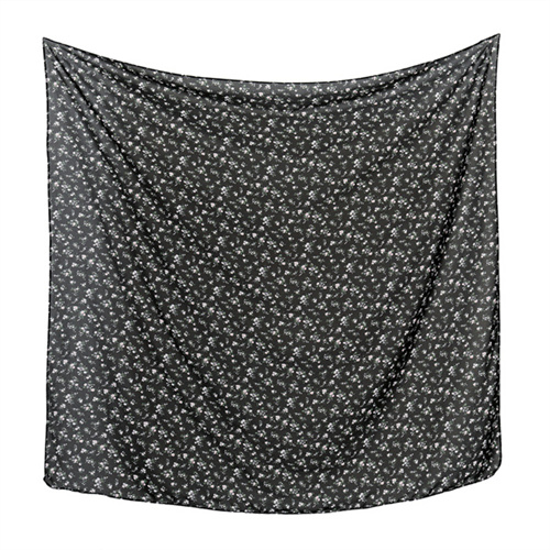 New Pearl Chiffon printed silk scarf womens Baotou square scarf
