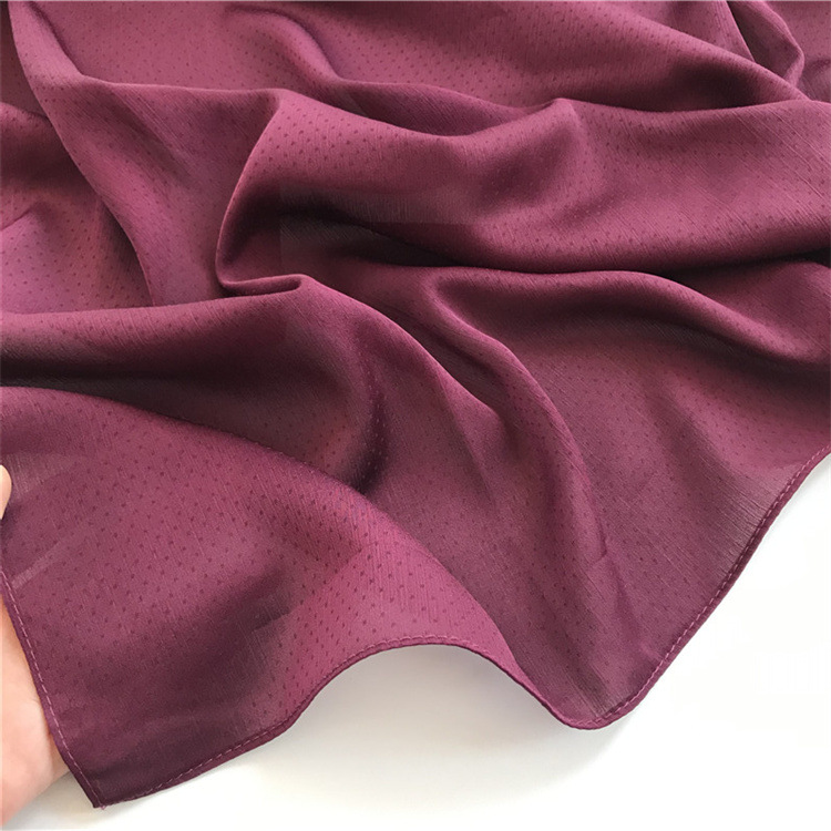 2022 New Color Dot Crepe Chiffon Shawl Scarf wholesale