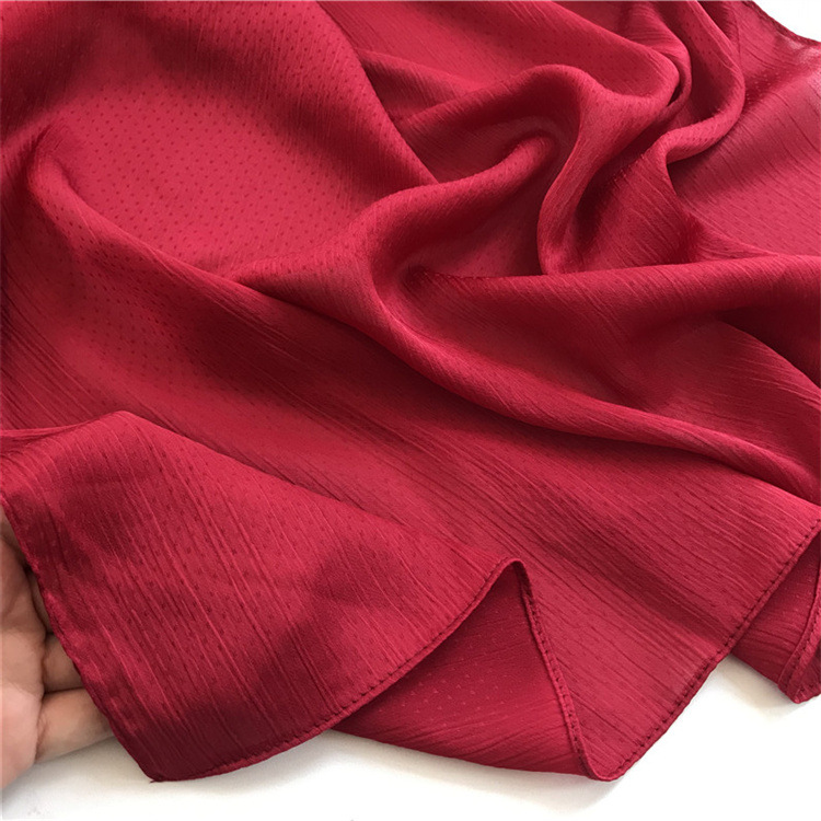 2022 New Color Dot Crepe Chiffon Shawl Scarf wholesale