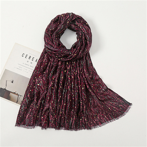 Vintage gilded printed womens scarf Satin cotton sunscreen shawl wholesale