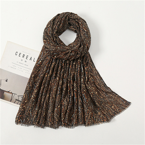 Vintage gilded printed womens scarf Satin cotton sunscreen shawl wholesale