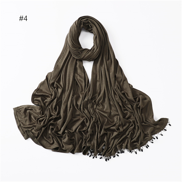 New monochrome mercerized cotton skin friendly womens scarf versatile Shawl Scarf