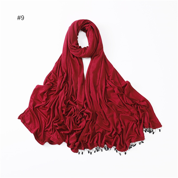 New monochrome mercerized cotton skin friendly womens scarf versatile Shawl Scarf