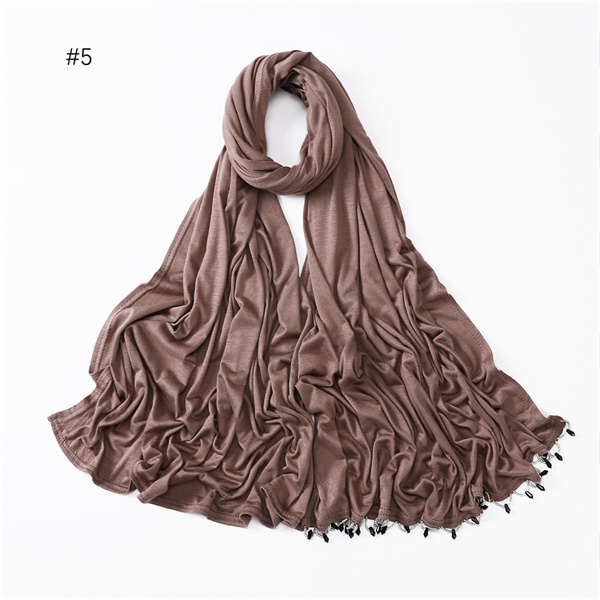 New monochrome mercerized cotton skin friendly womens scarf versatile Shawl Scarf