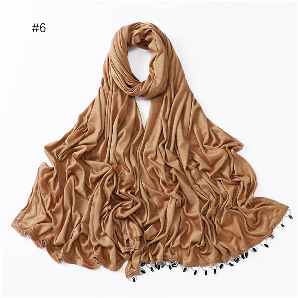 New monochrome mercerized cotton skin friendly womens scarf versatile Shawl Scarf