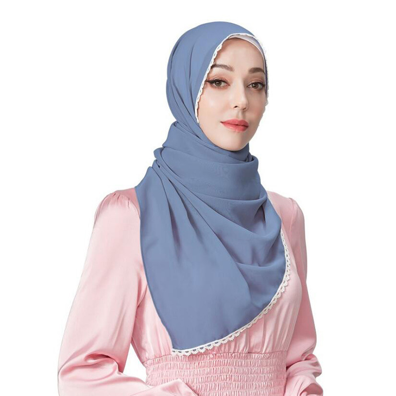 New Baotou lace decorative scarf pearl Chiffon Scarf wholesale