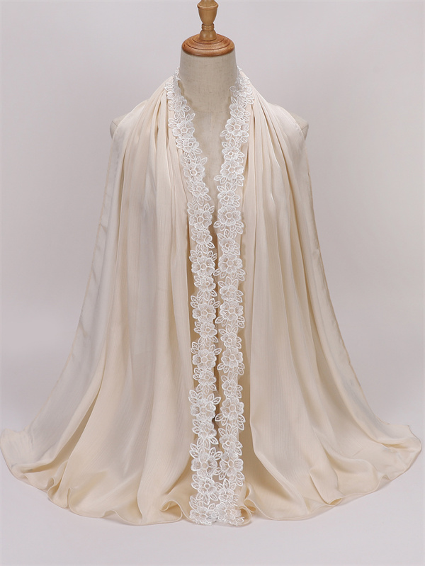 New fashion womens silk and satin lace Baotou scarf wholesale