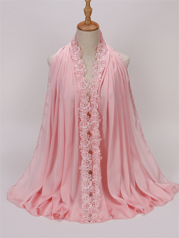 New fashion womens silk and satin lace Baotou scarf wholesale