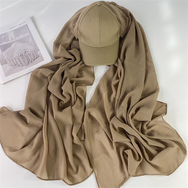 Baseball cap cap monochrome pearl Chiffon Scarf cap wholesale