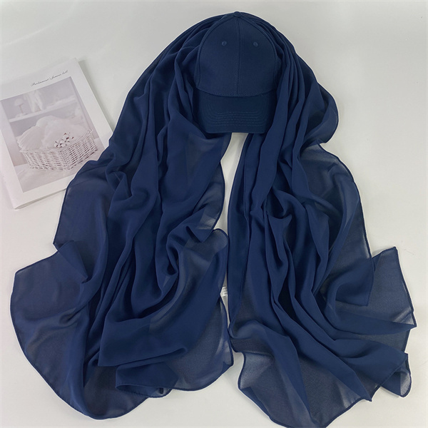 Baseball cap cap monochrome pearl Chiffon Scarf cap wholesale