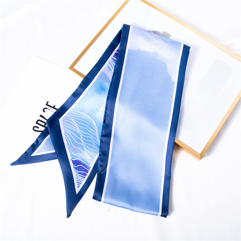 Blue trend printed scarves sweet long scarves small scarf wholesale
