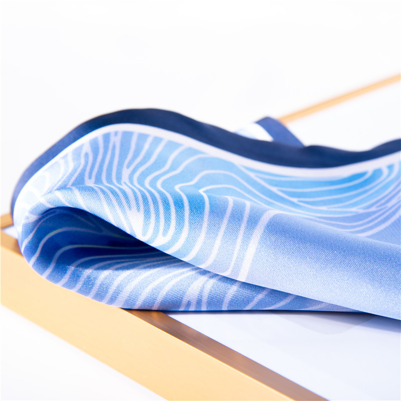 Blue trend printed scarves sweet long scarves small scarf wholesale