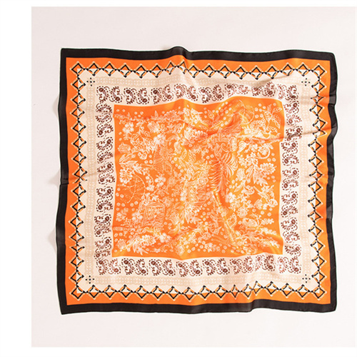 Summer new sweet 70 square scarf printing fashion simulation silk scarf wholesale