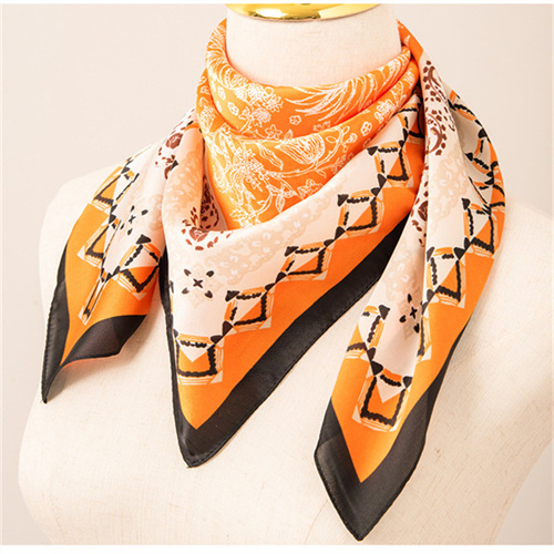 Summer new sweet 70 square scarf printing fashion simulation silk scarf wholesale