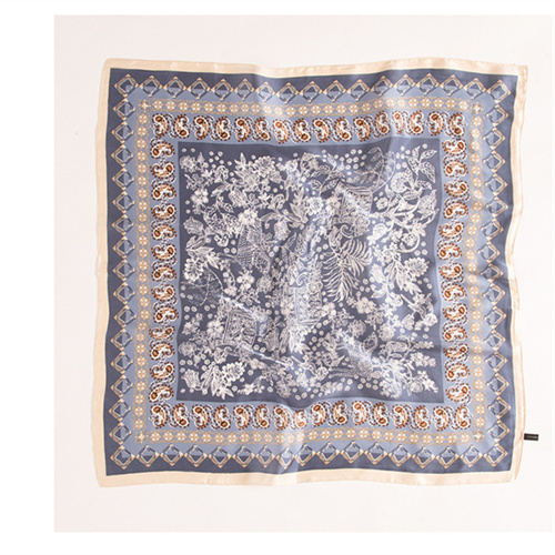 Summer new sweet 70 square scarf printing fashion simulation silk scarf wholesale