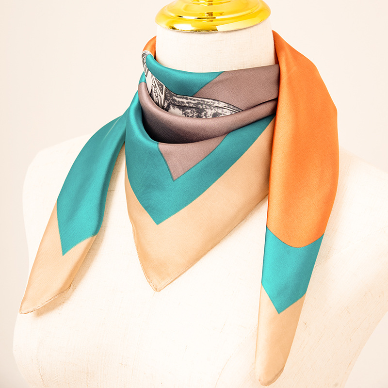 New 70 small square scarf color matching trend scarf bag tie simulation silk scarf wholesale
