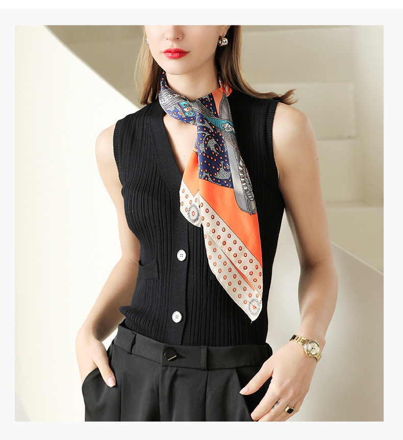 Saddle dot printing sweet imitation silk 70 square scarf bag silk scarf female