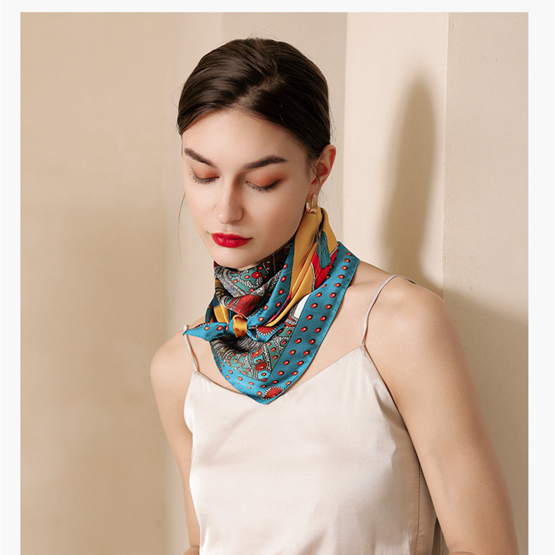 Saddle dot printing sweet imitation silk 70 square scarf bag silk scarf female
