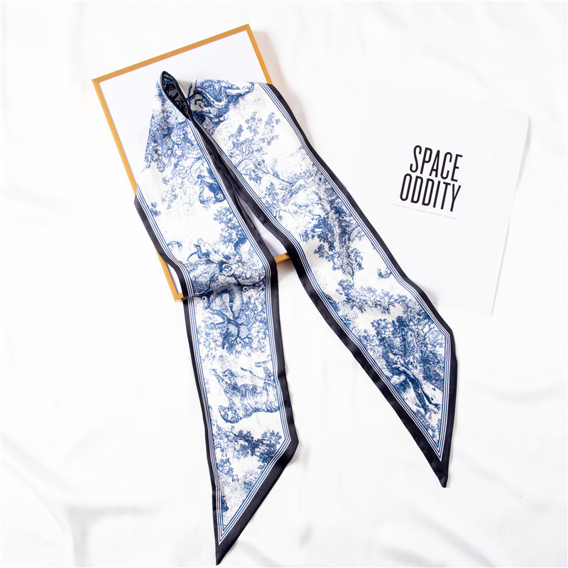 Summer new hairband Animal Print Long Silk Scarf female trend scarf wholesale