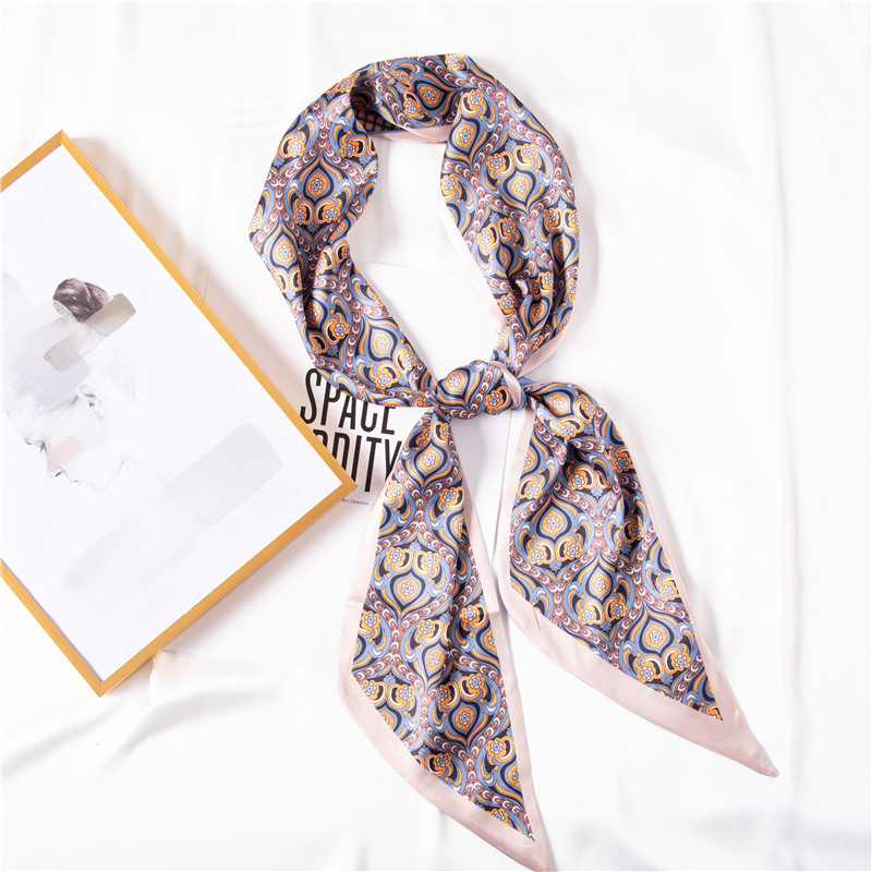 Small silk scarf wholesale printed hair band bandage sweet bag silk scarf
