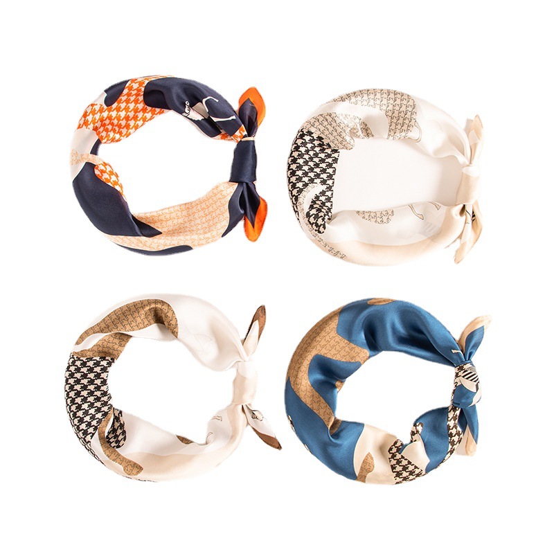Imitation silk scarf female sweet print 70 square towel fashion bag decorative small square towel