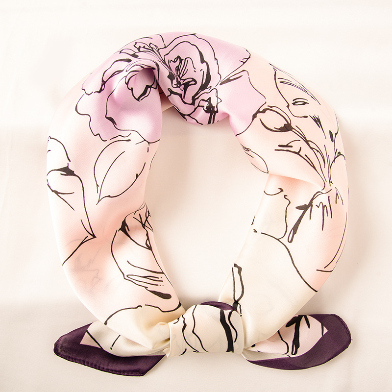 Imitation silk scarf 70 square scarf printed scarf wholesale