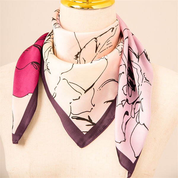 Imitation silk scarf 70 square scarf printed scarf wholesale