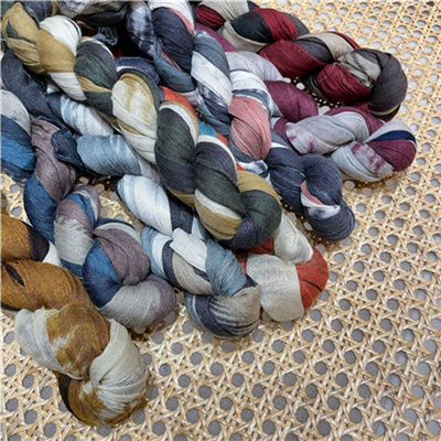 Gradient color long cotton linen scarf shawl all match pleated multicolor scarf wholesale