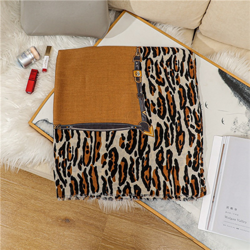 Leopard print all match dual purpose shawl scarf wholesale