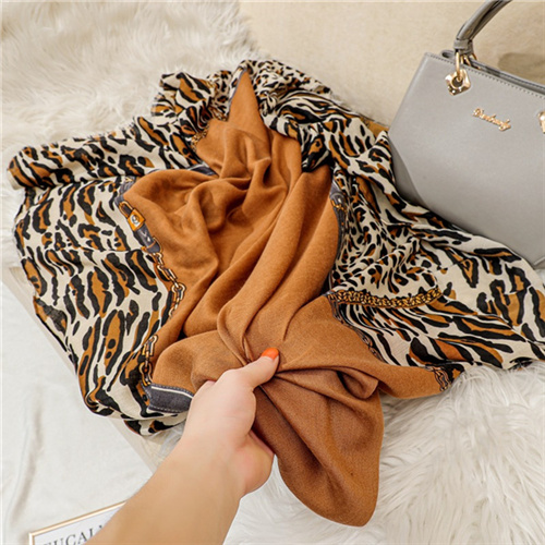 Leopard print all match dual purpose shawl scarf wholesale
