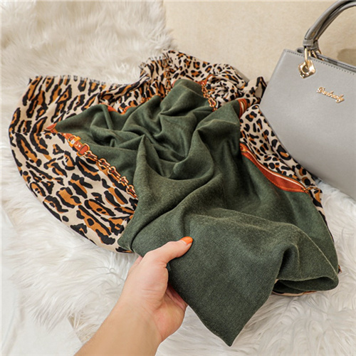 Leopard print all match dual purpose shawl scarf wholesale