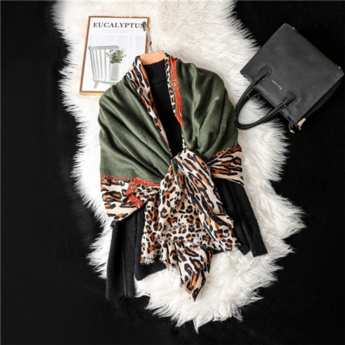 Leopard print all match dual purpose shawl scarf wholesale