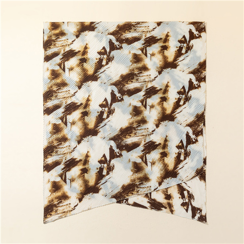 Cotton linen and velvet graffiti crumpled shawl gradient transition color contrast color scarf