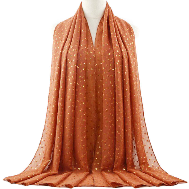 Pearl chiffon bronzing ball ball ladies scarf fashion long scarf shawl