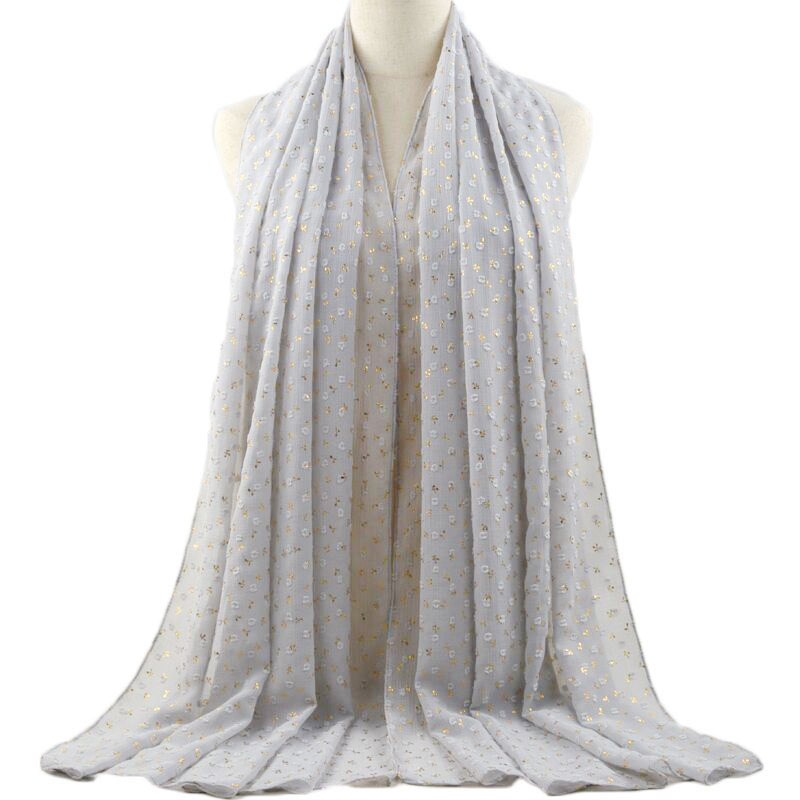 Pearl chiffon bronzing ball ball ladies scarf fashion long scarf shawl