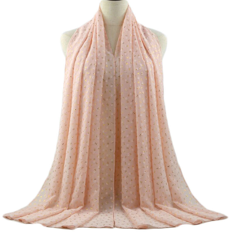 Pearl chiffon bronzing ball ball ladies scarf fashion long scarf shawl