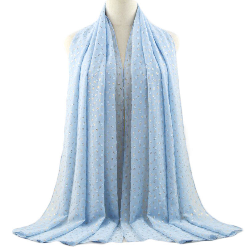 Pearl chiffon bronzing ball ball ladies scarf fashion long scarf shawl
