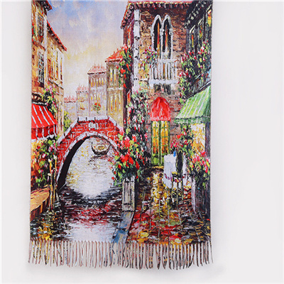 Imitation Cashmere Digital Printing Scarf Thickening Thermal Shawl Wholesale