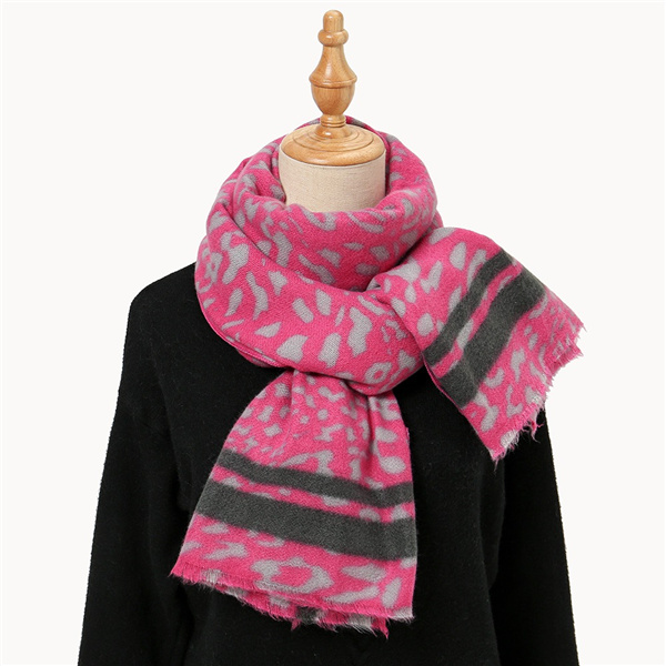 Leopard print dual purpose scarf street fashion imitation cashmere outer scarf thickening