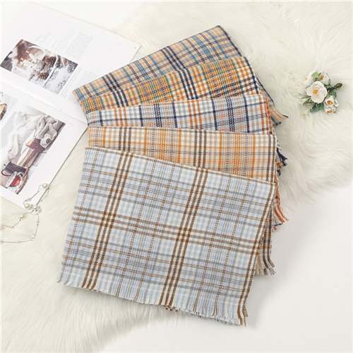 New fashion warm imitation cashmere scarf Japanese and Korean plaid scarf men and women long warm shawl